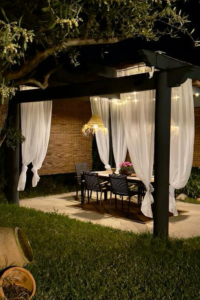 illuminated pergola