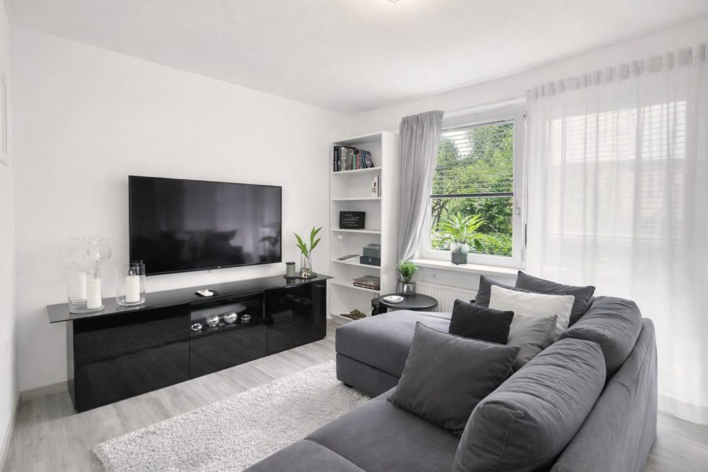 Living room with garden view