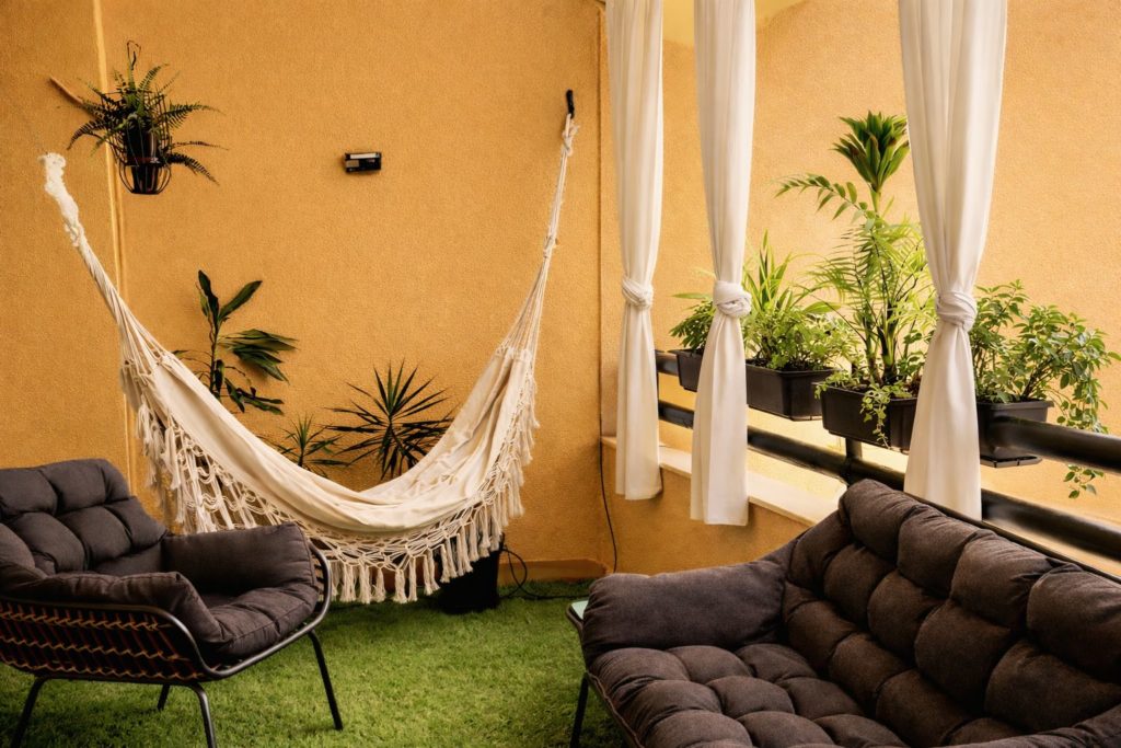 Terrace with hammock