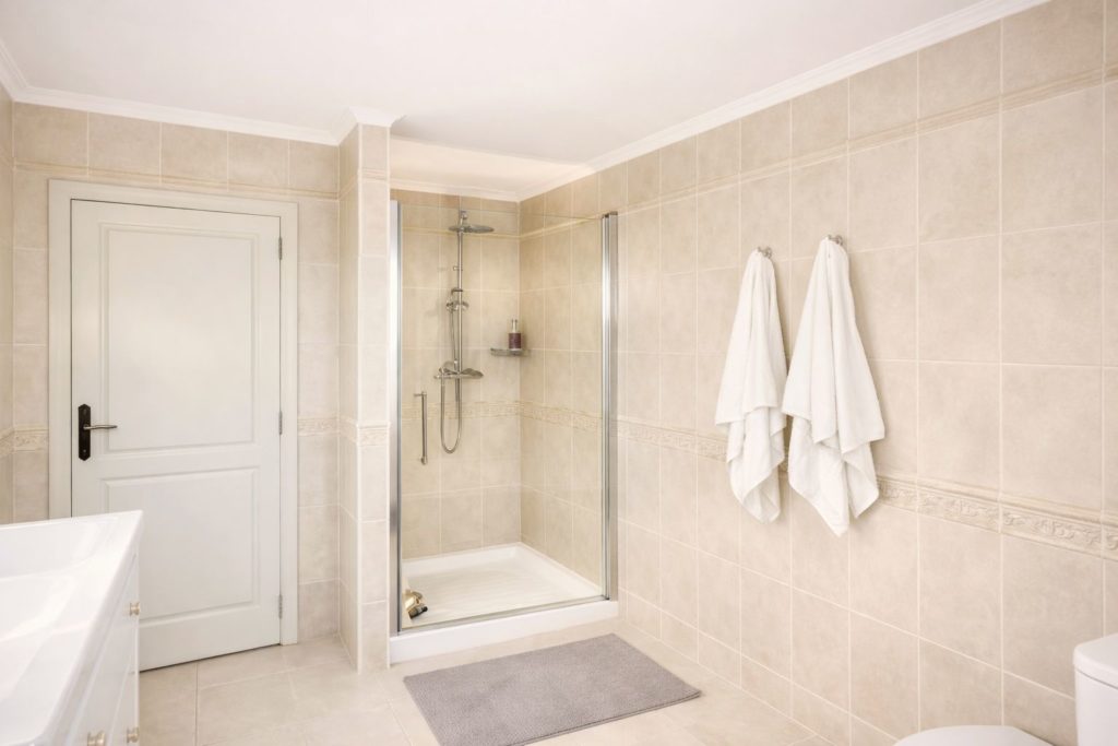 Bathroom with walk-in shower