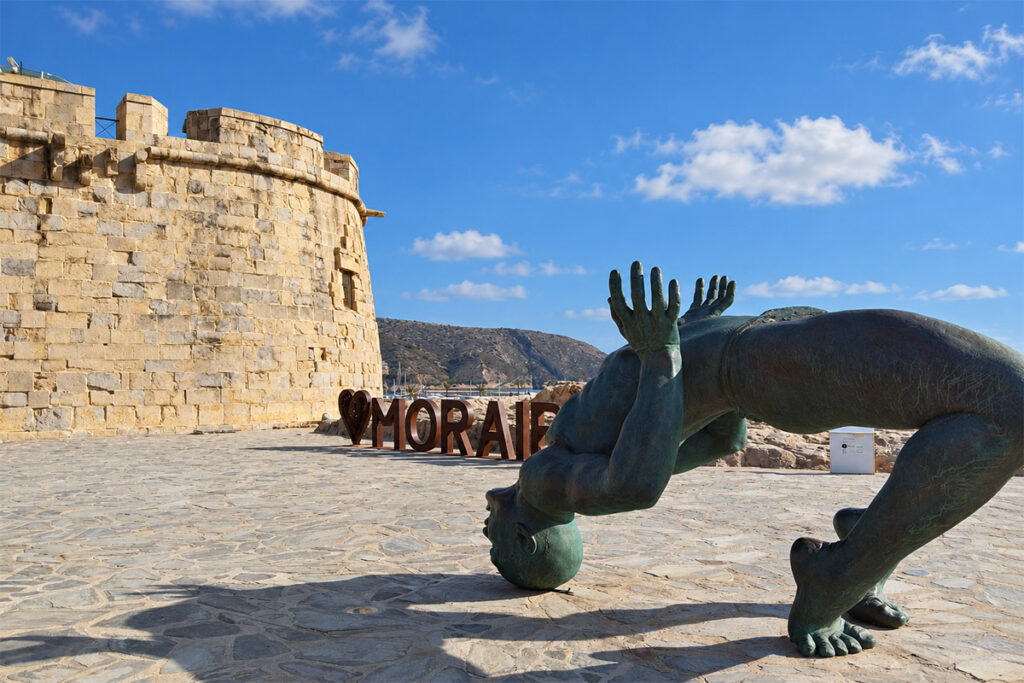 The watchtower castle on Moraira's seafront