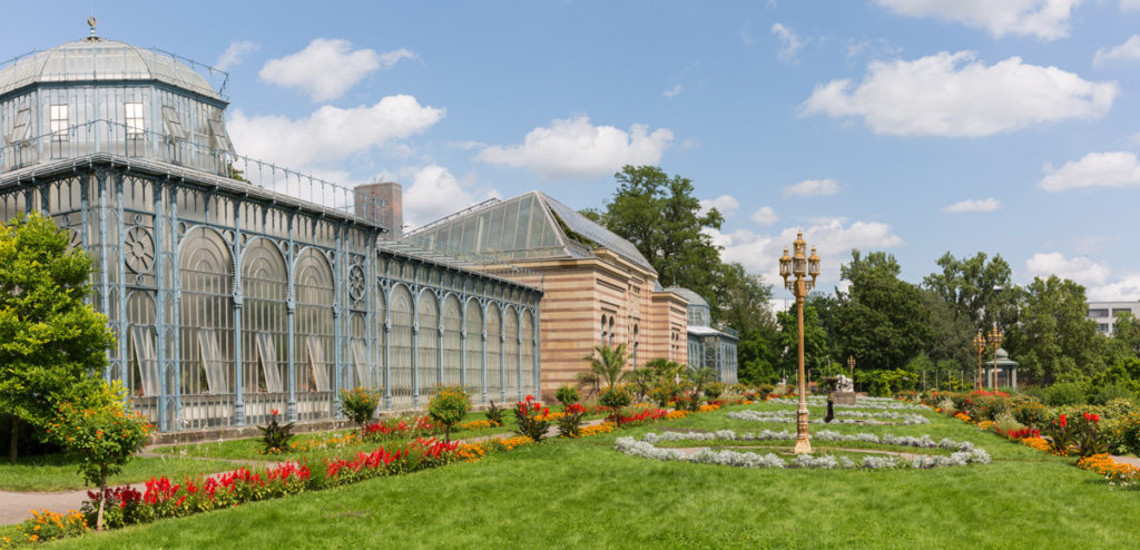 The Moorish glasshouse and flower gardens of the Wilhelma, Stuttgart