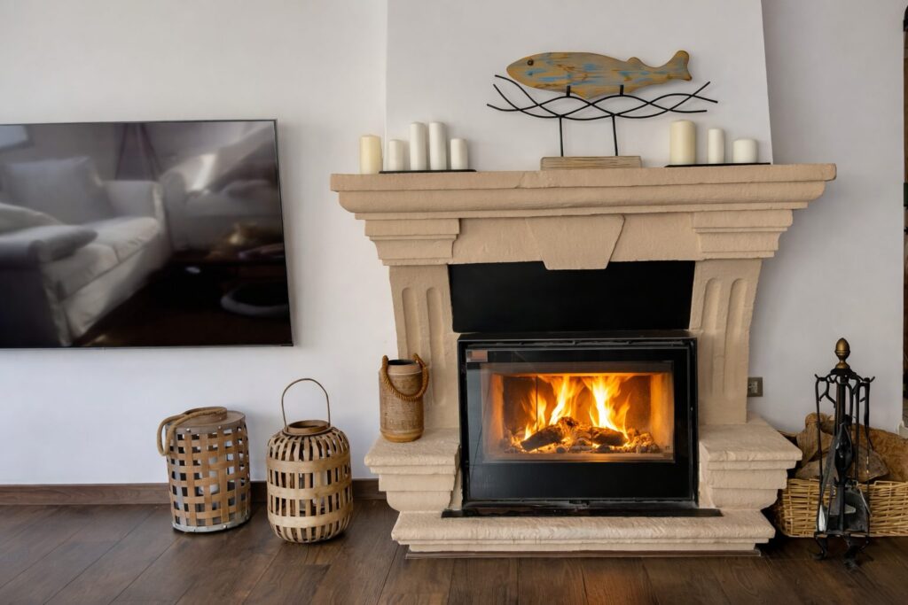 Open fireplace