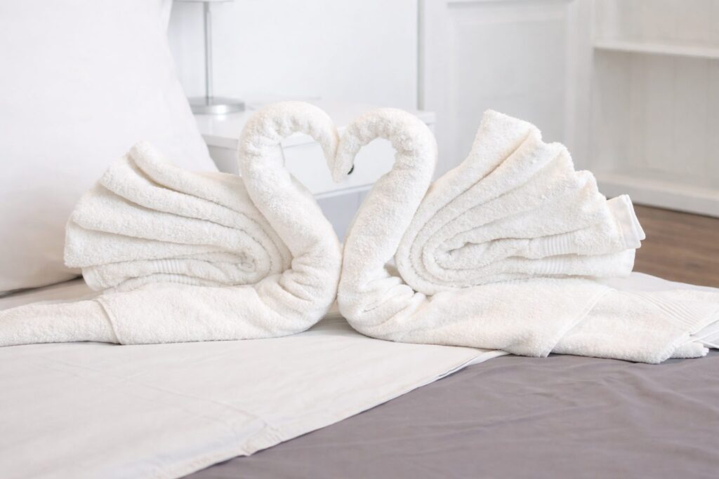 Fresh towels on arrival