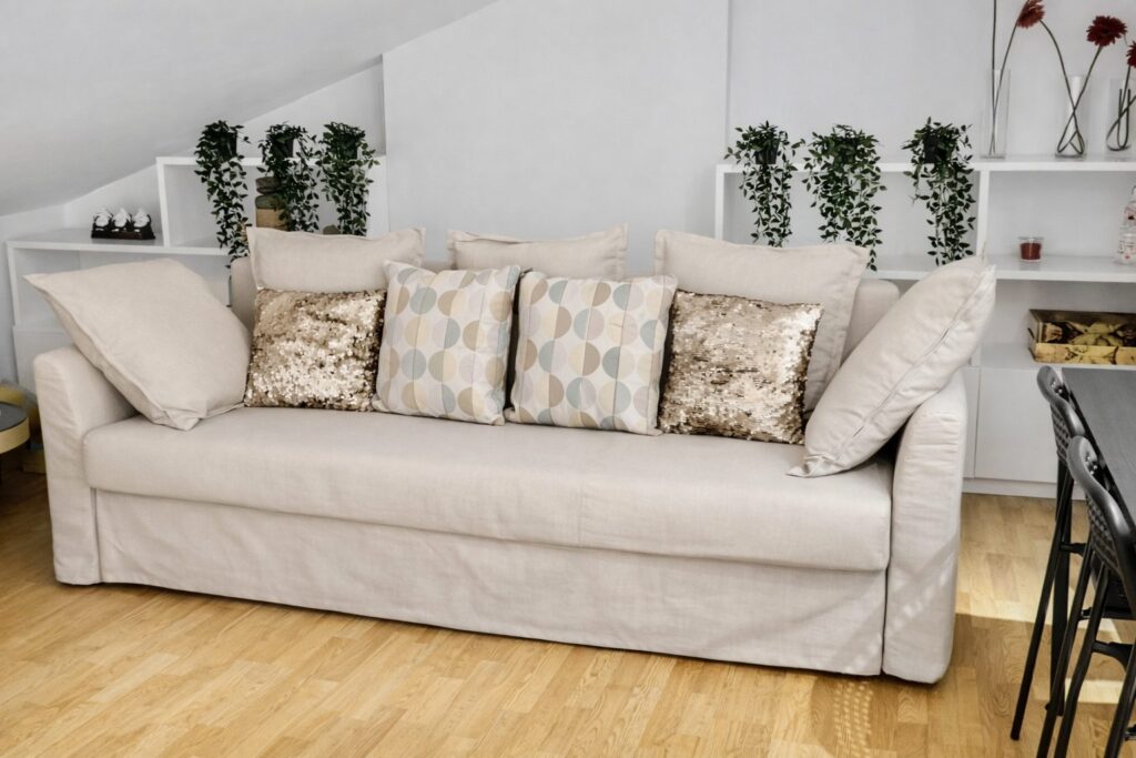 Second living area with sofa bed